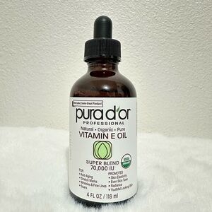 Pura D'or Professional Organic Vitamin E Oil Anti Aging - 4 fl oz / 118 ml
